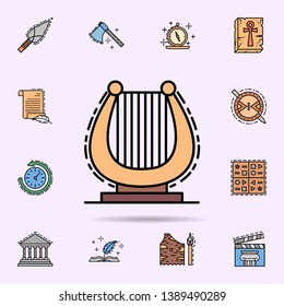 harp, music and instrument icon. Universal set of history for website design and development, app development