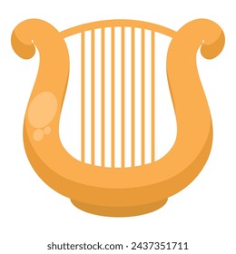 harp music instrument illustration vector