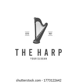 HARP SILHOUETTE.ai Royalty Free Stock SVG Vector and Clip Art