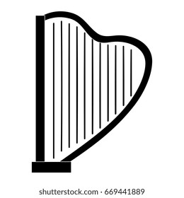 harp musical instrument icon