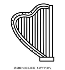 harp musical instrument icon