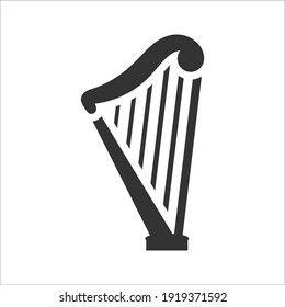 Icono de instrumento musical Harp, gráficos vectoriales