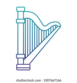 harp musical instrument isolated icon
