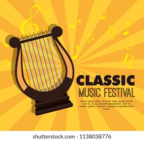 harp musical instrument label