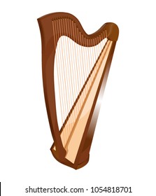 Harp musical instrument vector.