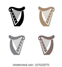 harp musical instrument vector graphic