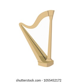 Harp. Musical instrument. Vector illustration