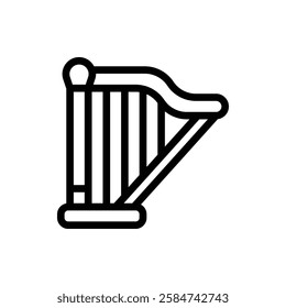 Harp Outline Icon. Harp Icon