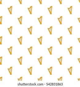 Harp pattern. Cartoon illustration of harp vector pattern for web