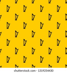Harp pattern seamless vector repeat geometric yellow for any design