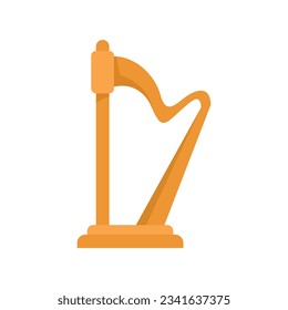 Harp school icon. Flat illustration of Harp school vector icon for web design isolated