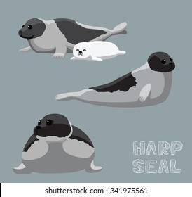 Harp Seal Cartoon Vector Illustration