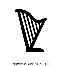 Harp vector, Feast of Saint Patrick line style icon