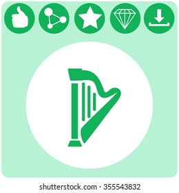 Harp vector icon.