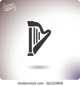 Harp vector icon.