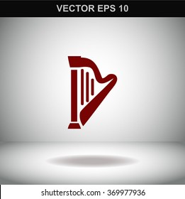 Harp vector icon.