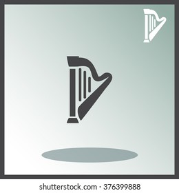 Harp vector icon.