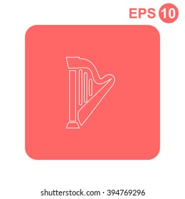 Harp vector icon.