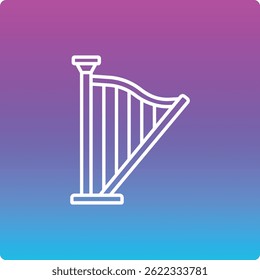 Harp vector icon. Can be used for printing, mobile and web applications.