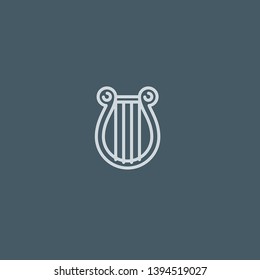 Harp vector icon. Harp concept stroke symbol design. Thin graphic elements vector illustration, outline pattern for your web site design, logo, UI. EPS 10.