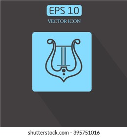harp vector icon. logo
