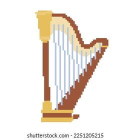 harp. Vector illustration that is easy to edit.