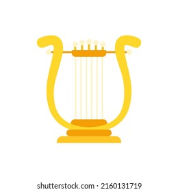 Harp vector on white background. harp icon. music instrument symbol. sound musical harp.