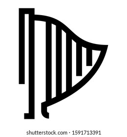 harpa icon isolated sign symbol vector illustration - high quality black style vector icons
