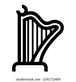 harpa icon isolated sign symbol vector illustration - high quality black style vector icons
