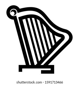 harpa icon isolated sign symbol vector illustration - high quality black style vector icons

