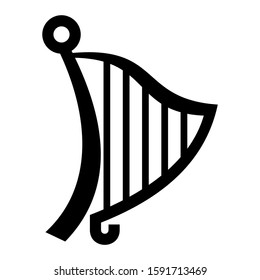 harpa icon isolated sign symbol vector illustration - high quality black style vector icons
