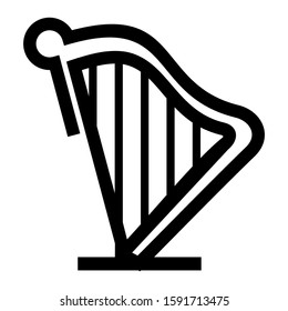 harpa icon isolated sign symbol vector illustration - high quality black style vector icons
