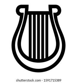 harpa icon isolated sign symbol vector illustration - high quality black style vector icons
