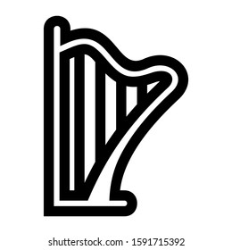harpa icon isolated sign symbol vector illustration - high quality black style vector icons
