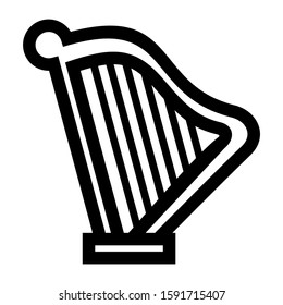 harpa icon isolated sign symbol vector illustration - high quality black style vector icons
