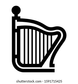 harpa icon isolated sign symbol vector illustration - high quality black style vector icons
