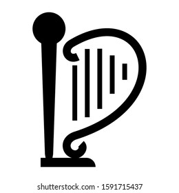 harpa icon isolated sign symbol vector illustration - high quality black style vector icons
