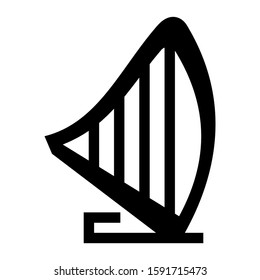 harpa icon isolated sign symbol vector illustration - high quality black style vector icons
