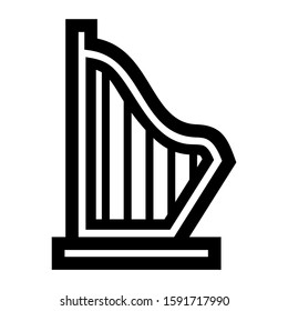 harpa icon isolated sign symbol vector illustration - high quality black style vector icons
