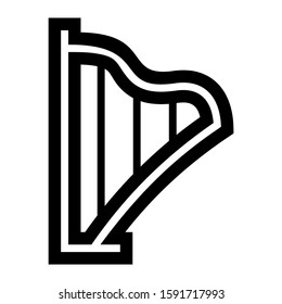 harpa icon isolated sign symbol vector illustration - high quality black style vector icons
