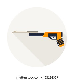 Harpoon for diver. Diving underwater equipment. Objects isolated on background. Flat and cartoon vector illustration.