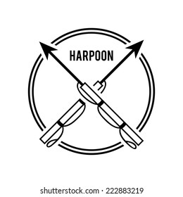 harpoon graphic design , vector illustration