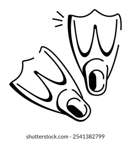 Icono de arpón en estilo doodle

