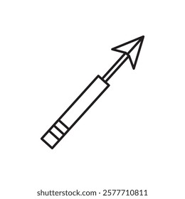 Harpoon icon Flat simple outline