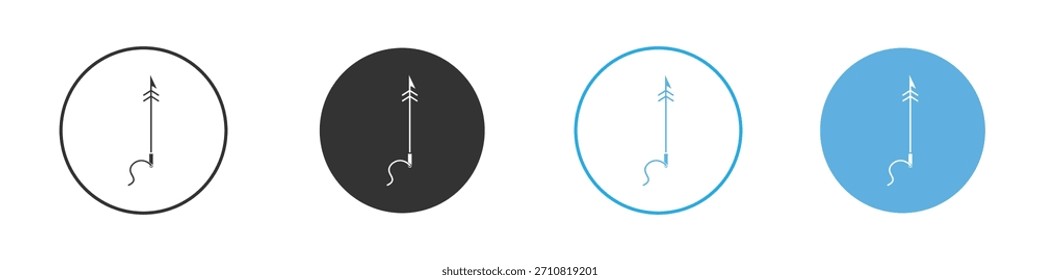 Icono de arpón. Plantilla de diseño de iconos gráficos