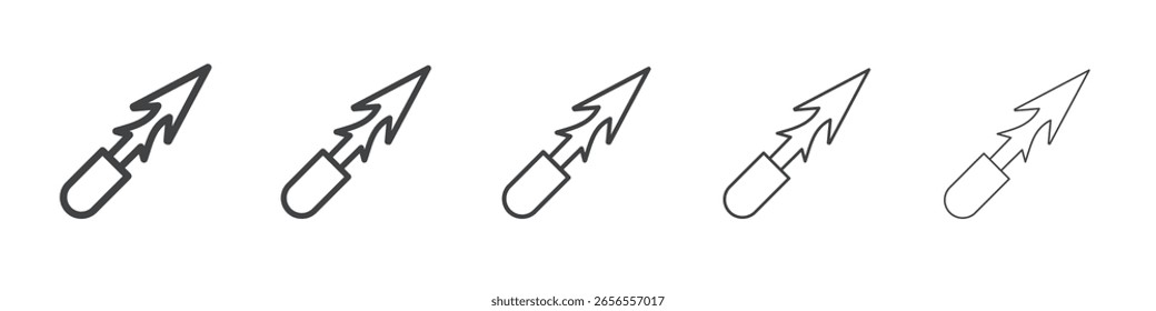 ícone de arpão símbolo de vetor de ilustração de contorno