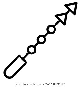 harpoon icon Simple outline vector logo