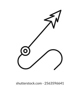 Harpoon icon Simple thin line flat symbol