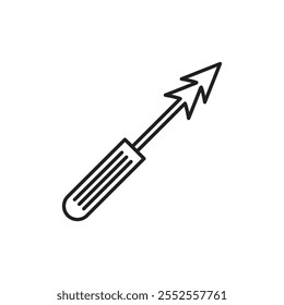 Harpoon icon Simple thin outline