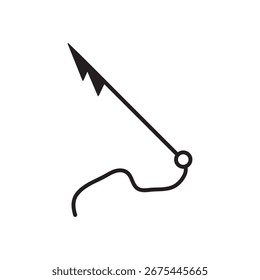 Harpoon icon simple vector isolated symbol trendy style illustration for web and app..eps
